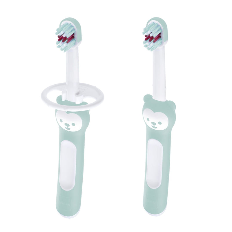 Baby Toothbrush with Safety Shield, Mint Green, 2-pk Y7218