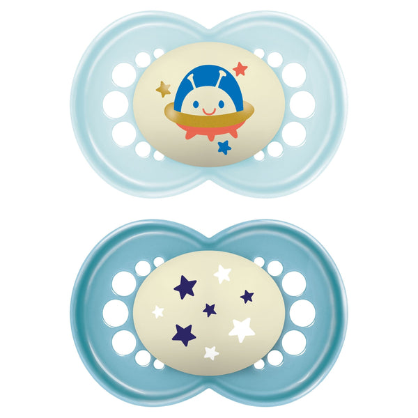 Matte Non-Deco Pacifier, 6-16 Months, Boy, 2-pk I3136