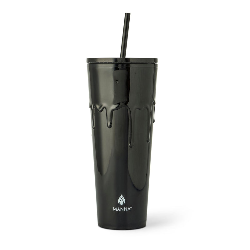 710-mL BPA-Free Black Slime Drip Textured Tumbler I5578