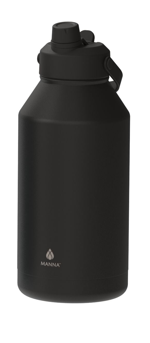 Dual Mouth Flip Lid Double Wall Stainless Steel Water Bottle, 64-oz Q7065