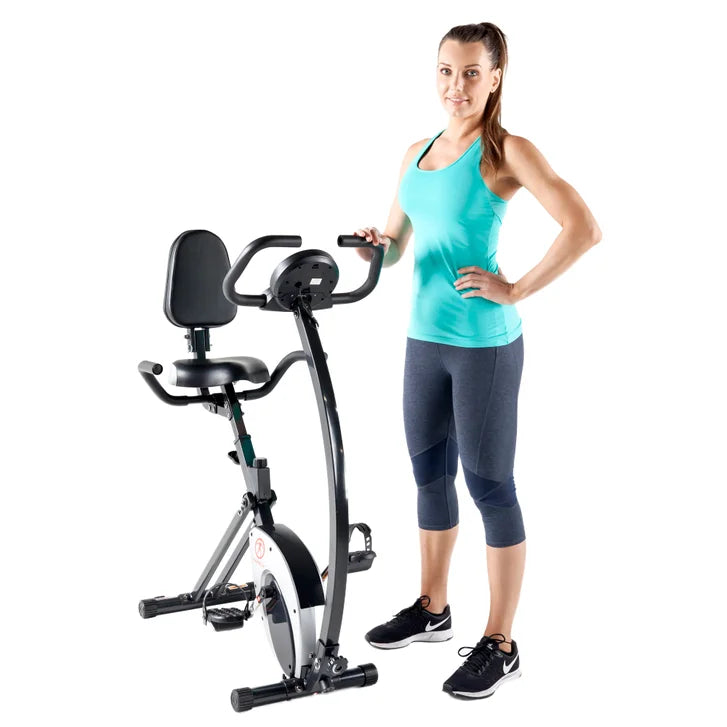 Marcy Foldable Exercise Bike with High-back Seat B5006