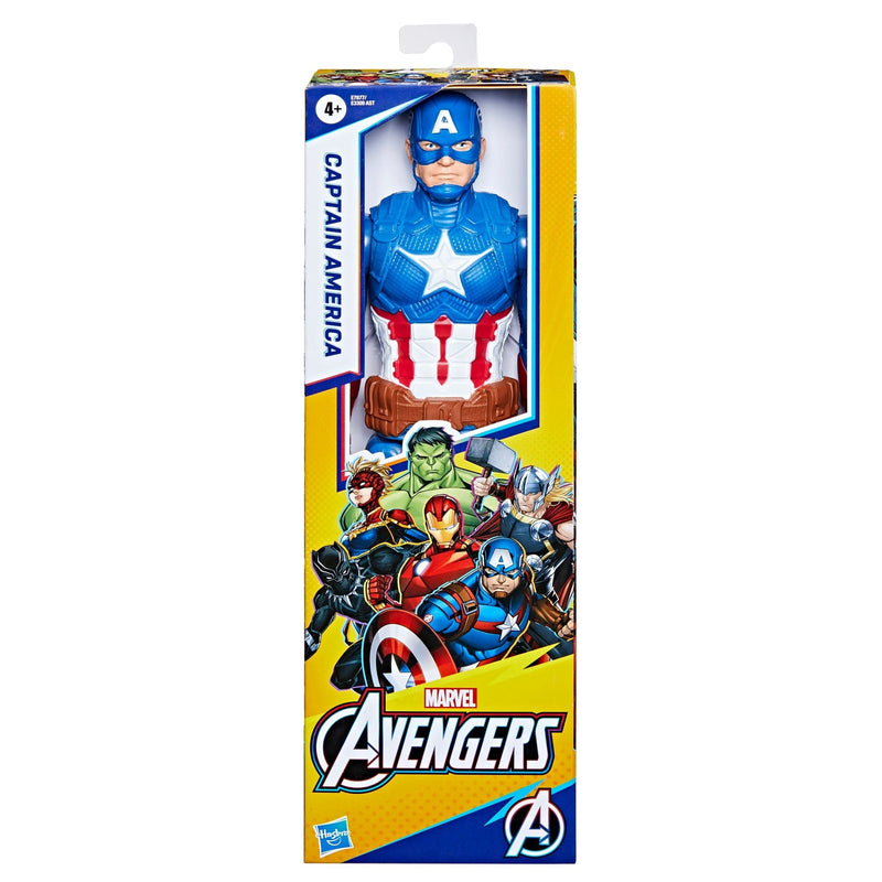 Titan Hero Series Captain America Action Figure, 12-in Toy, Ages 4+ H0300