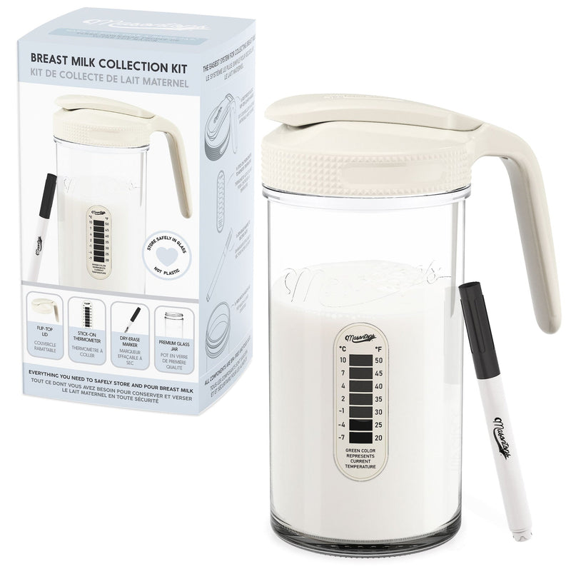 Mason Jar Breast Milk Storage, Wide Mouth, Cream M0655