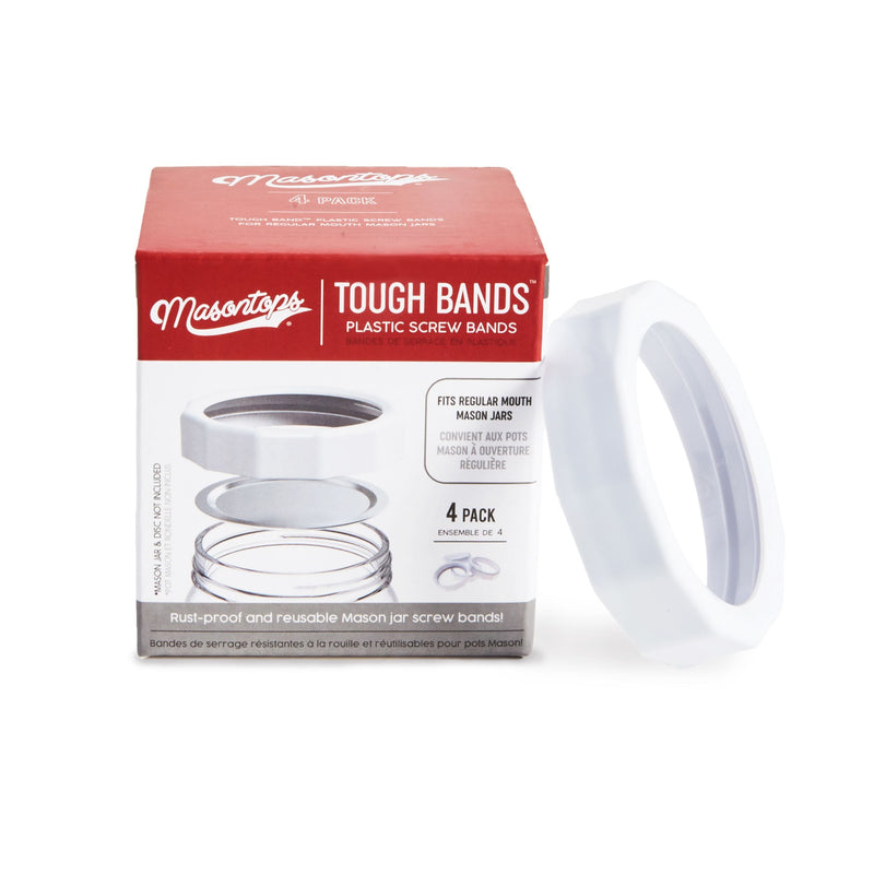 Regular Tough Screw Band for Jars, Rust-proof, 4-pk K1434