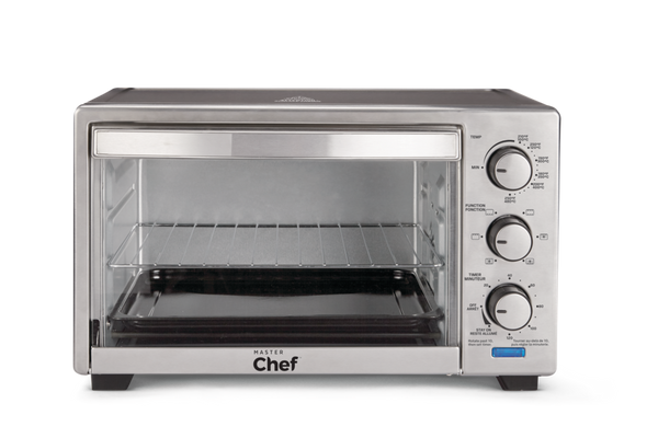 Convection Toaster Oven with 4 Functions, Stainless Steel, Black, 6-Slices X8000