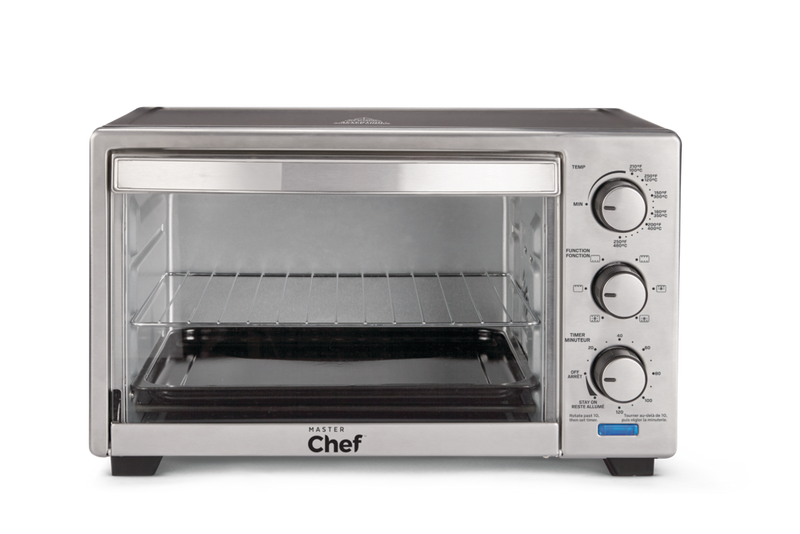 Convection Toaster Oven with 4 Functions, Stainless Steel, Black, 6-Slices X8000