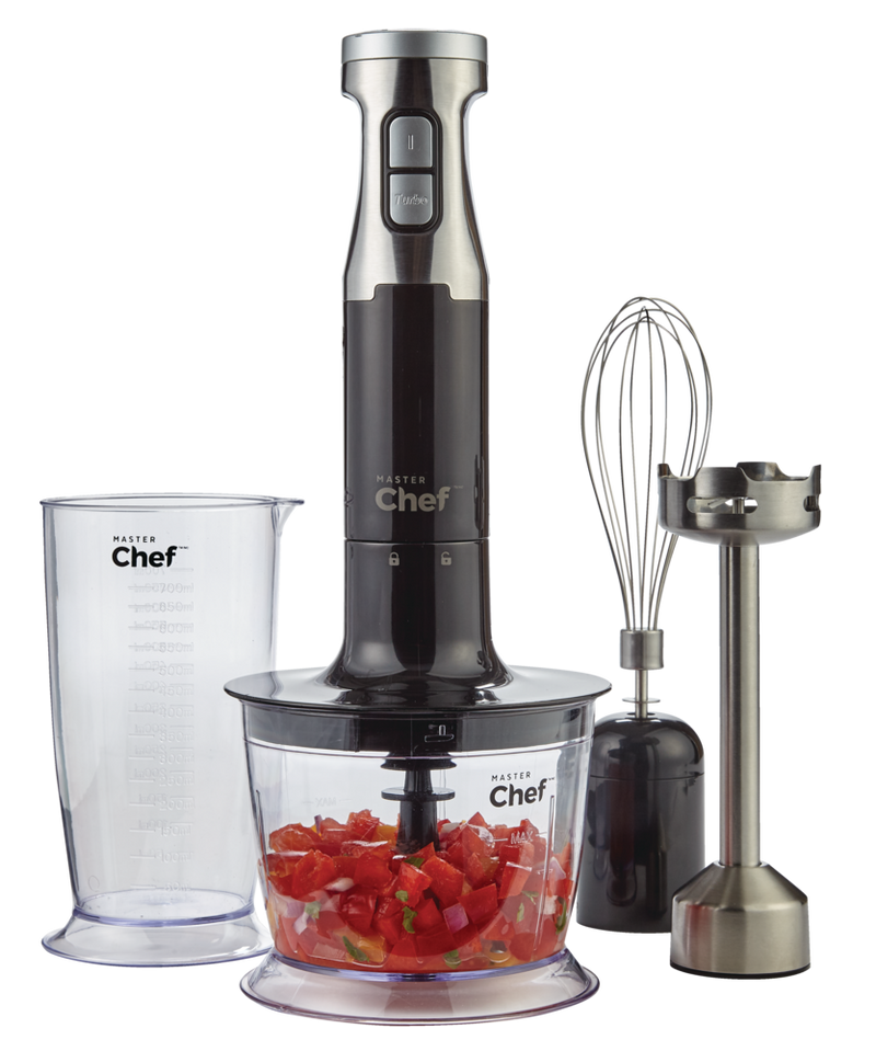 Corded Hand Blender with Whisk, Stainless Steel, Black I4337