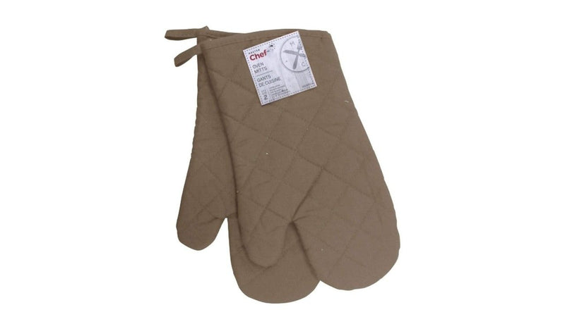 Cotton Oven Mitt Set with Hanging Loop, Machine Washable, Mushroom, 2-pk M3393