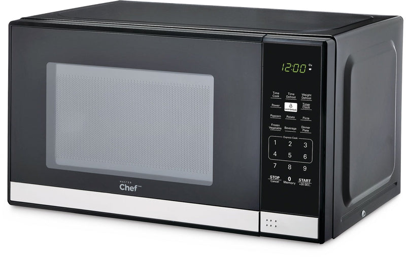 Countertop Microwave, 700 W, Black Stainless Steel, 0.7-cu-ft S4008