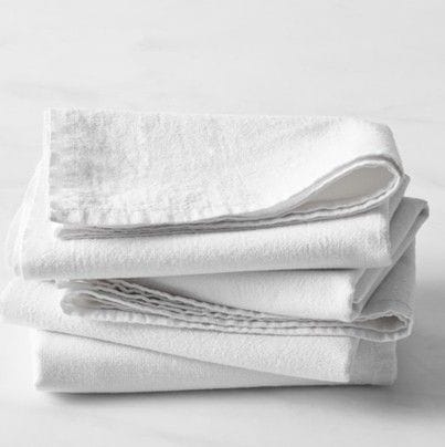 Kitchen Cotton Flour Sac Towels, White, 4-pk U9376