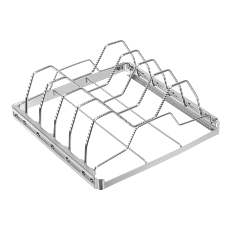 Stainless Steel Folding BBQ Rib Rack/Roasting Stand, Holds 4 Full Racks of Ribs X9065
