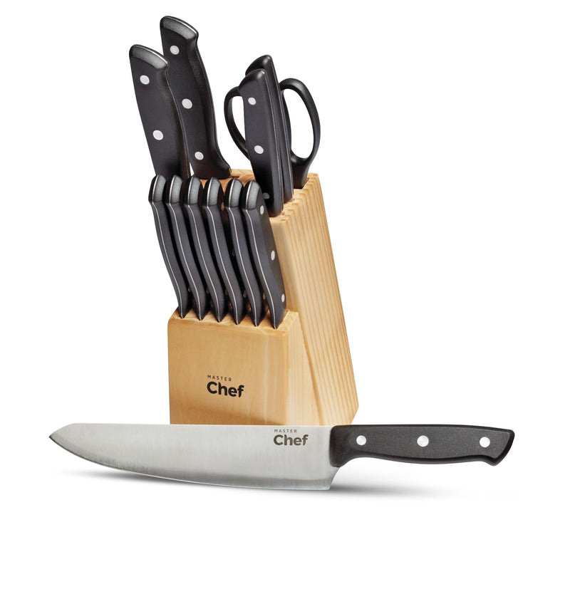 Stainless Steel Knife Block & Kitchen Starter Kit, Ergonomic Grip, 22-pc Q5994