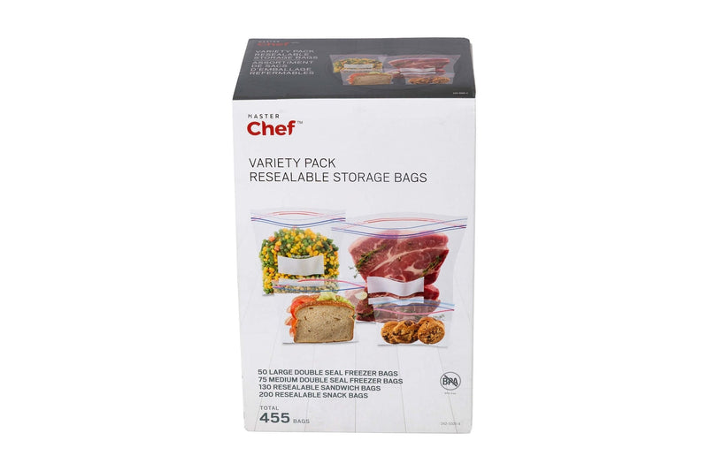 Zipper Food Storage Bag Variety Pack, 455-pk N9587