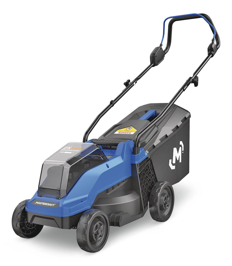 2 x 20V Cordless 14-in Brushless Push Lawn Mower Kit with 2 4 Ah Batteries and Charger Q2700