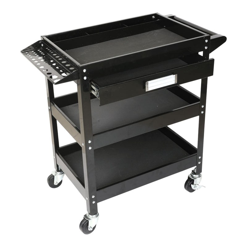 3-Tier Work Cart with Swivel Casters, 250-lb X0658