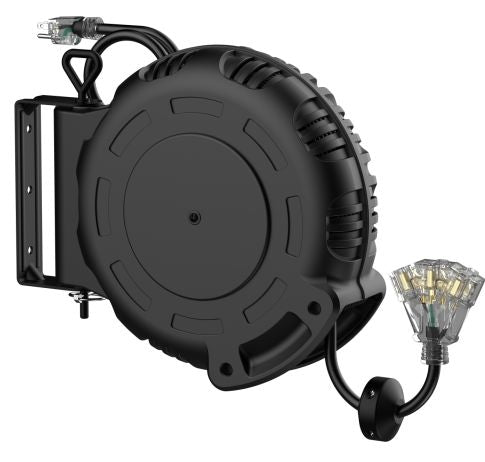 40-ft Retractable Black Extension Cord Reel with Swivel Mount Z3271