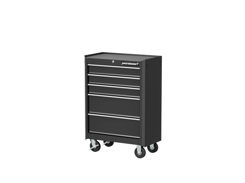 5-Drawer Tool Storage Cabinet, Black, 24-in K9739