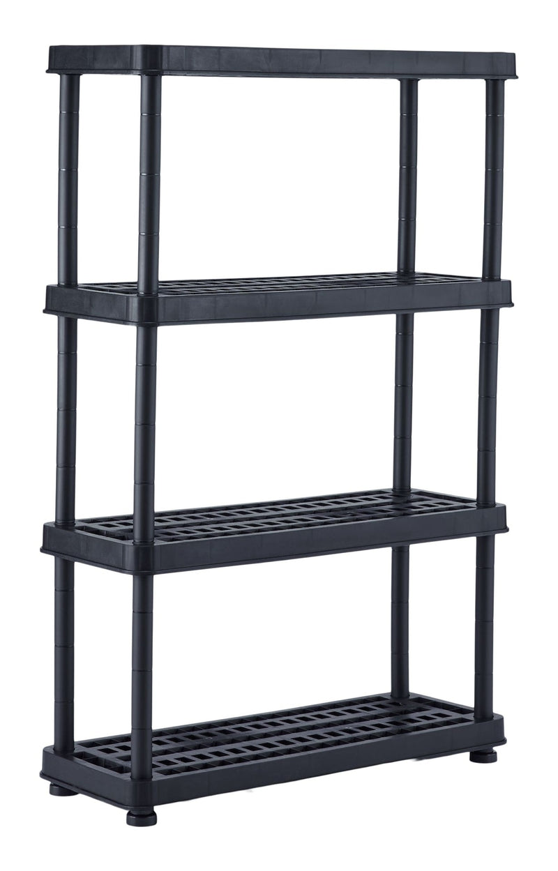 Adjustable 4-Shelf Resin/ Plastic Storage Rack/ Shelving Unit, 36 x 14 x 54.5-in T2497