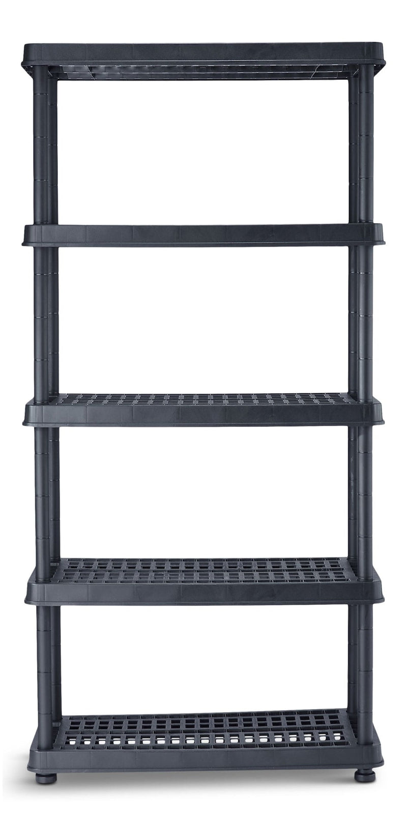 Adjustable 5-Shelf Resin/Plastic Storage Rack/Shelving Unit, 36 x 18 x 72-in V1897