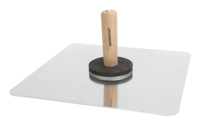 Aluminum Hawk, with Wooden Handle, Plaster & Drywall Tool, 13 x 13-in B5487