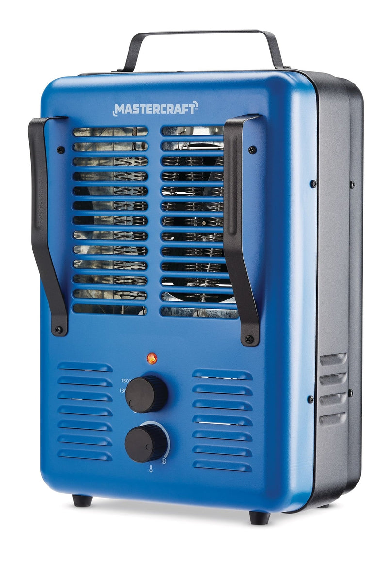 Deluxe Milkhouse Utility Space Heater with Thermostat, 1500W, Blue I7308