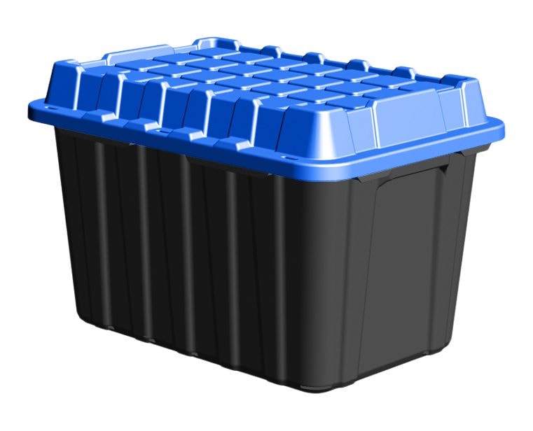 Heavy-Duty Polypropylene Tote with Domed Lid, 120-L Z8665