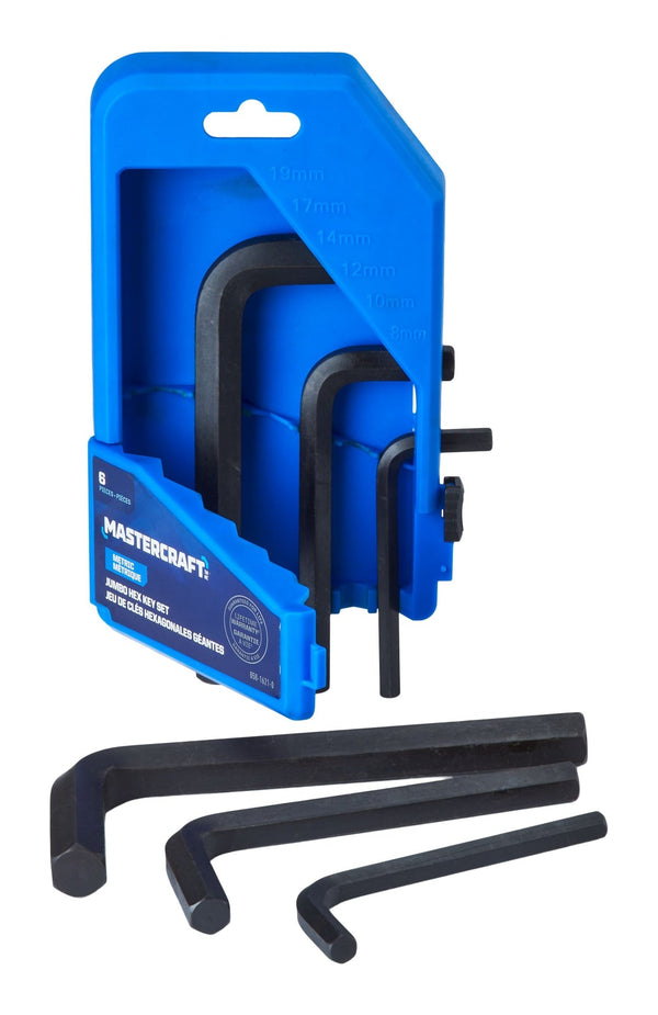 Jumbo Hex Key Set/Allen Wrench Set, Metric, High Quality Cr-V Steel, 6-pc I7438