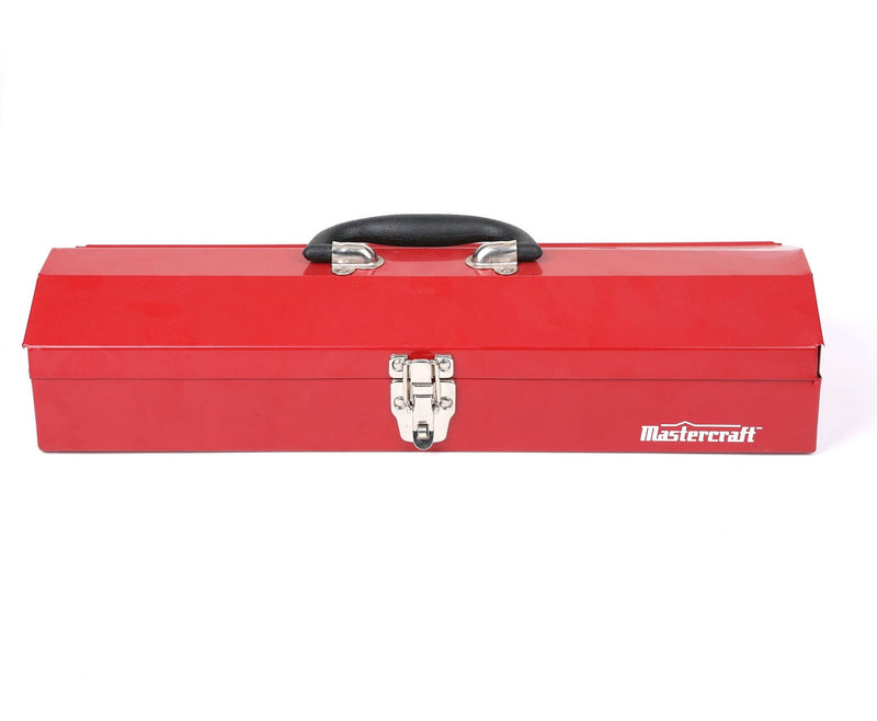 Portable Metal Hip Roof Tool Box, Red, 19-in O9157
