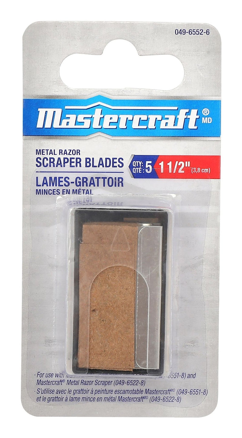 Replacement Razor Blades For Glass & Surface Scraper Tool, 1-1/2-in, 5-pk W4569
