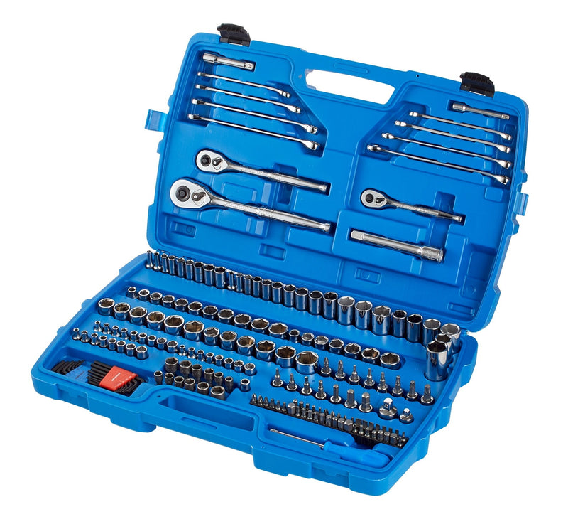 Socket Set, 184-pc, SAE / Metric, CRV, Nickel-Chrome Plating F6964