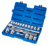 Socket Set 20-pc, 3/4-in Drive, SAE, Steel, Chrome