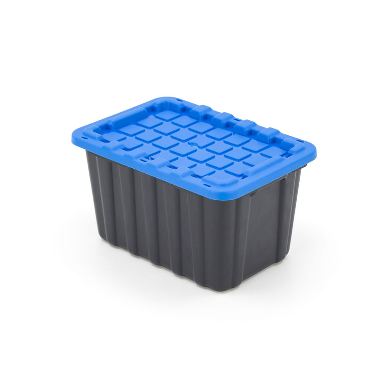 Tiny Heavy Duty Stackable Storage Tote with Lid, Black R5607
