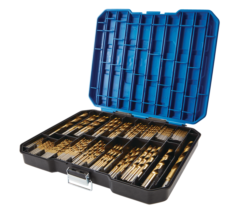 Titanium Drill Bit Set for Wood, Metal, Plastic, 230-pc W6453