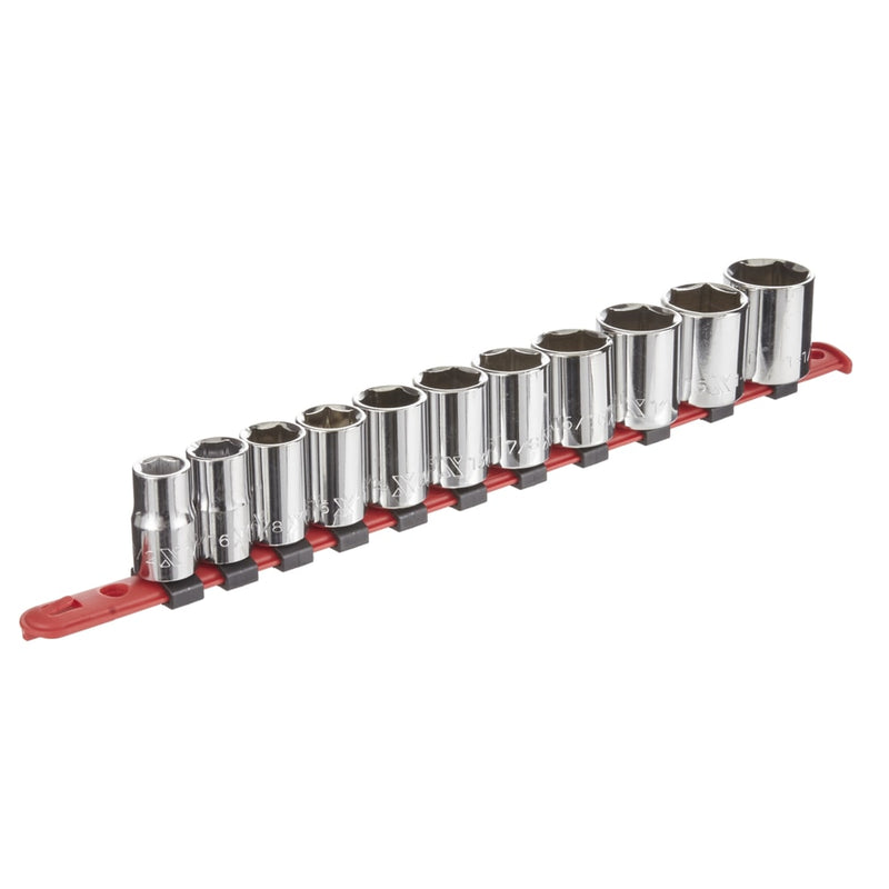 1/2-in Drive 6 Pt. Socket Set, SAE, Nickel-Chrome Plating, 11-pc C6276