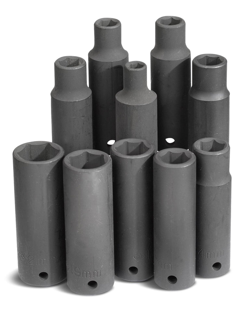 1/2-in Drive Deep Impact Socket Set, Metric, 10-pc A4730