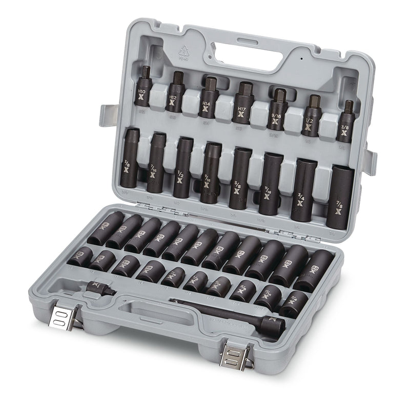 1/2-in Drive Professional Grade Impact Socket Set, 38-pc, CRMO C4229