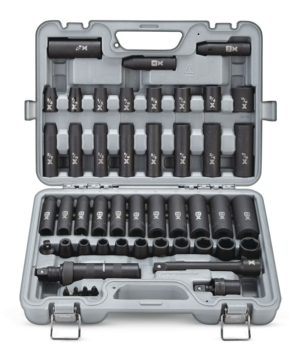 1/2-in Drive Professional Grade Impact Socket Set, 48-pc, CRMO U7472