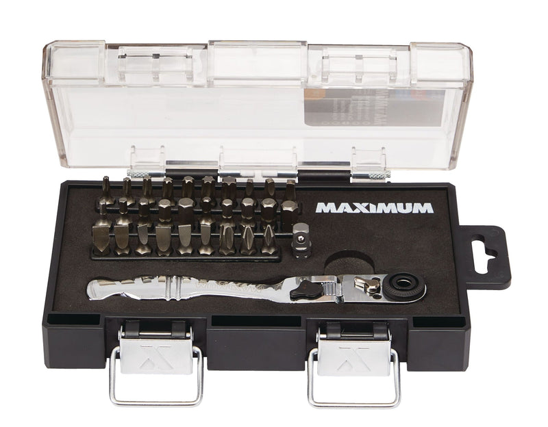 1/4-in Drive Ratchet & Bit Set, 31-pc, SAE/Metric W0012