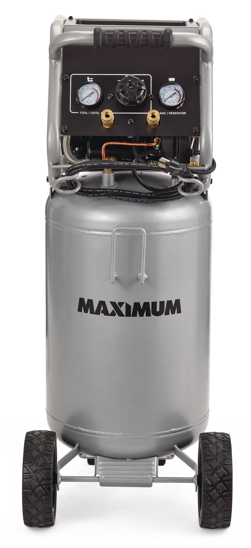 15-Gallon Oil-Free Quiet Portable Vertical Air Compressor with Top Tray G6313