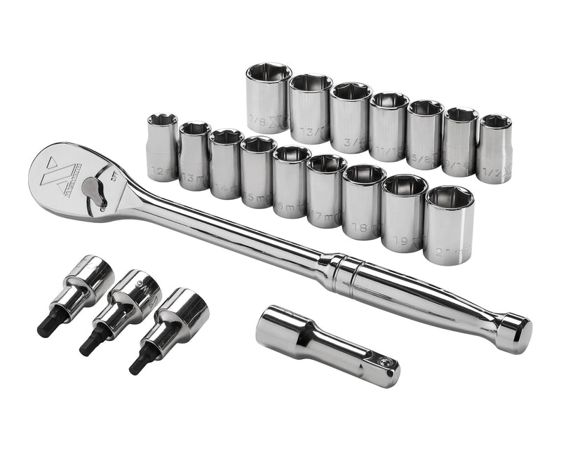 21 Piece 1/2" Drive Metric Socket Set O5543
