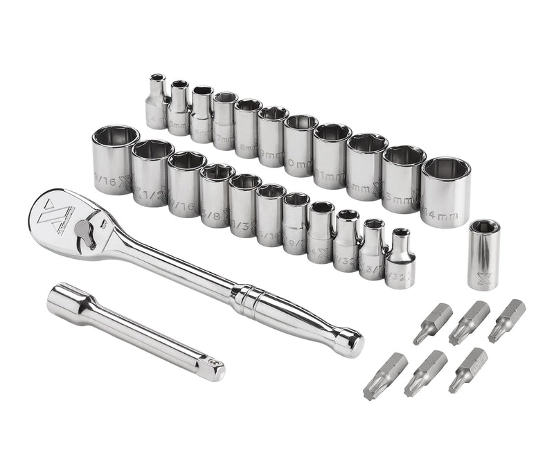 31 Piece 1/4" Drive Metric Socket Set L1555