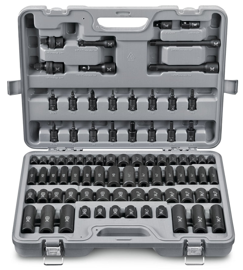 3/8-in & 1/2-in Drive Professional Grade Impact Socket Set, 83-pc, CRMO L8119