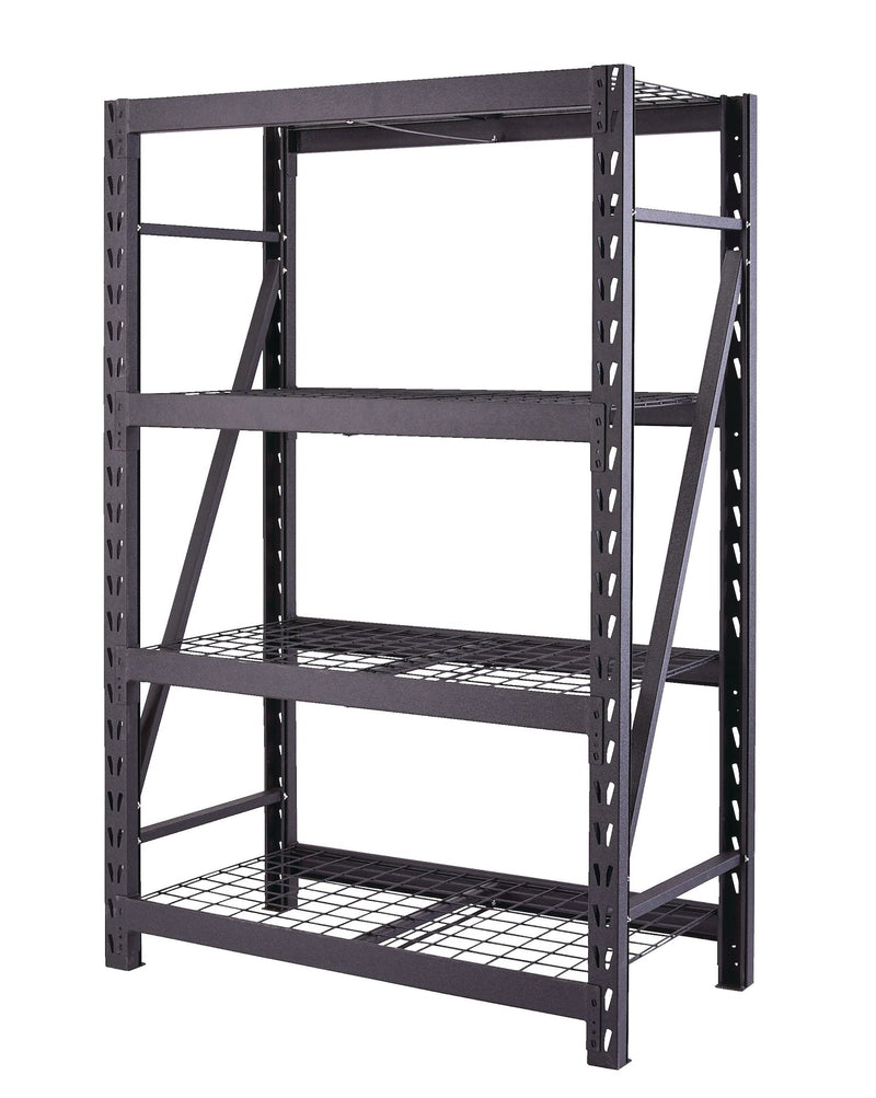 Adjustable 4-Shelf Heavy Duty Steel Metal Storage Rack / Shelving Unit, 48 x 24 x 72-in Y9551