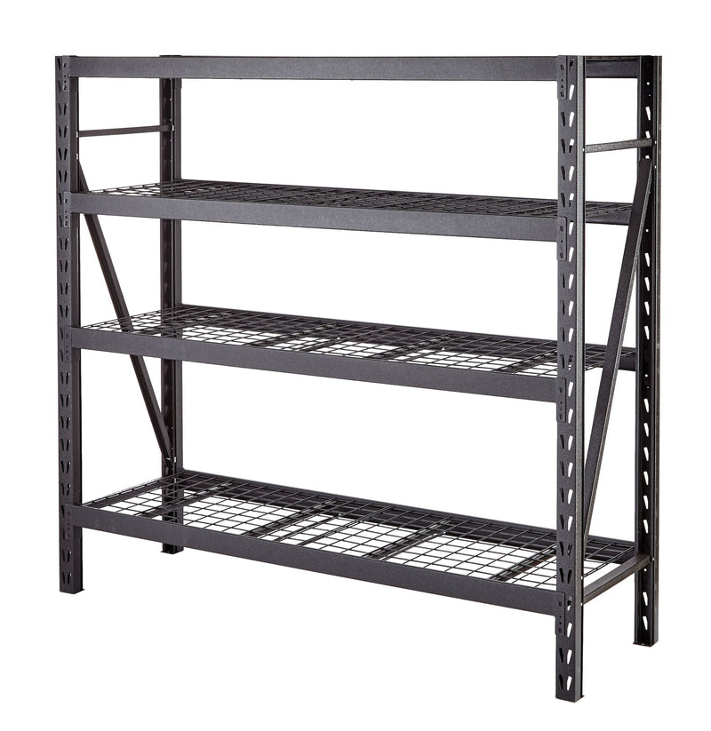 Adjustable 4-Shelf Heavy Duty Steel Metal Storage Rack / Shelving Unit, 77 x 24 x 72-in F5578