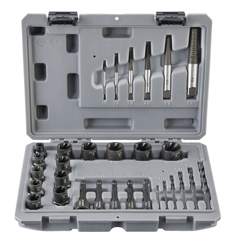 Bolt Remover Set, 30-pc, SAE/Metric W0156