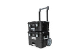Brix Modular Portable Toolbox/Tool Storage System with Wheels, IP65, 23-in x 19-in x 33-in, 3-pc