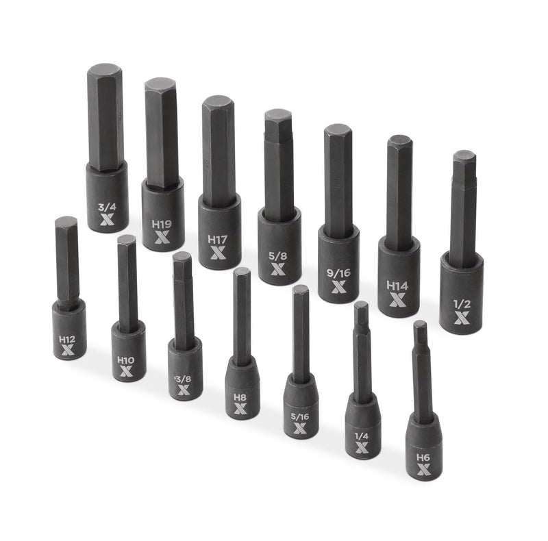 Hex Impact Socket & Bit Socket Set, 14-pc, SAE/Metric O8720