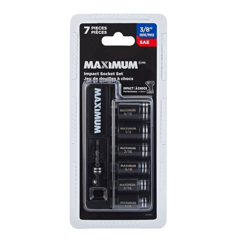 Impact Driver Socket Set, SAE, 7-pc R8062