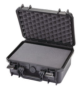 Portable IP67 Waterproof Storage Case with Foam Layers, Small, Black