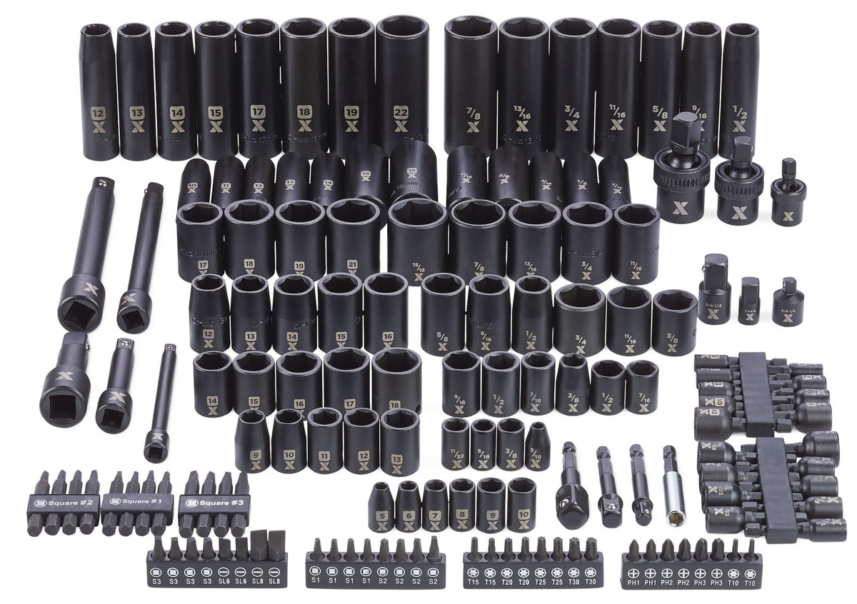 Professional Grade Impact Socket Set, 150-pc, SAE / Metric, CRMO